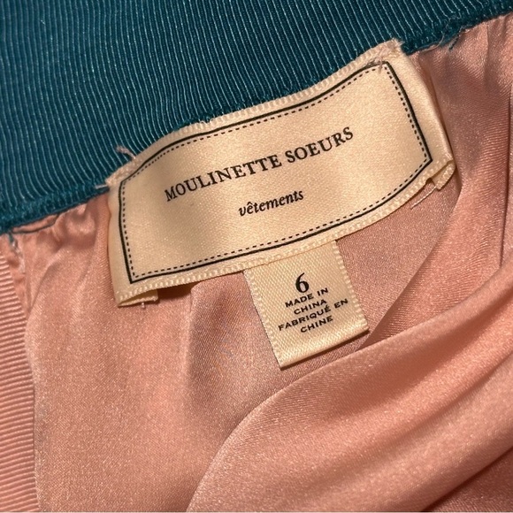 Anthropologie Moulinette Soeurs Novella Ball Skirt Patchwork Print Floral Teal 6 - Picture 2 of 16